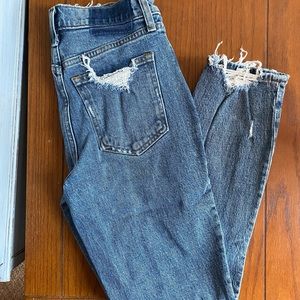 Abercrombie Distressed Cropped Jeans